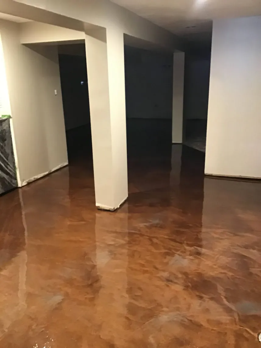 Basement concrete coating