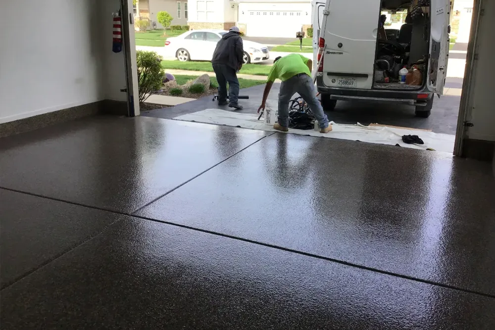 Brown epoxy floor coating
